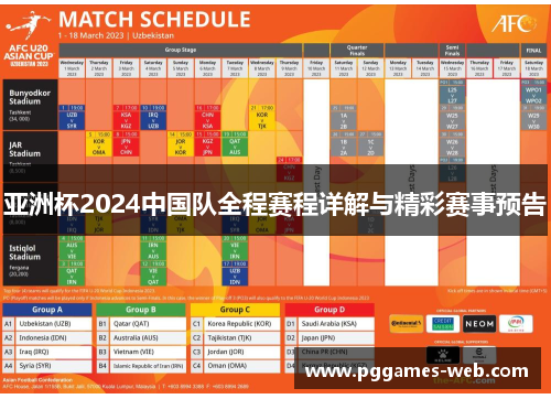 亚洲杯2024中国队全程赛程详解与精彩赛事预告